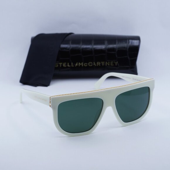 Final Price! Stella McCartney SC40030I-Y 25N Ivory/Green Sunglasses main image 4